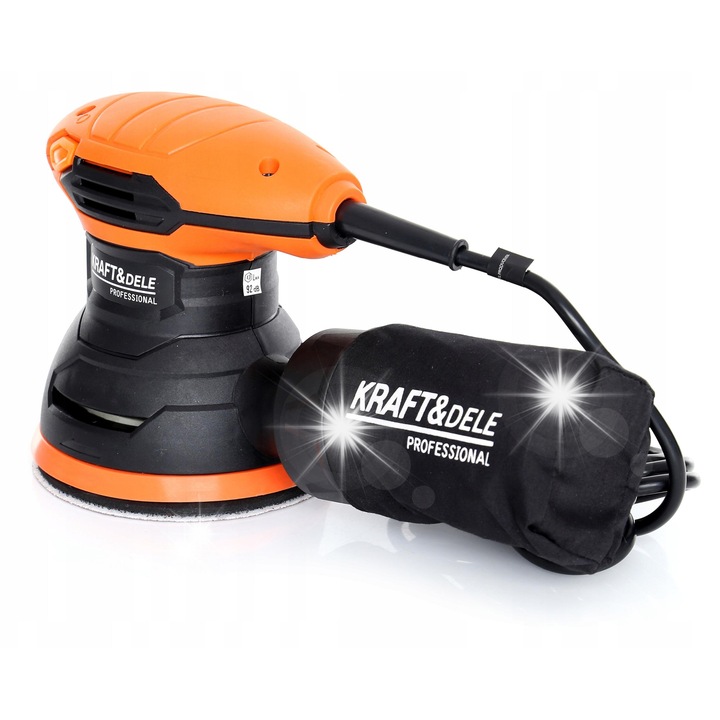 Ексцентриков шлайф Kraft&Dele KD1684, 1100W, 220V-240V, 5000-12000 об/мин, пълен комплект