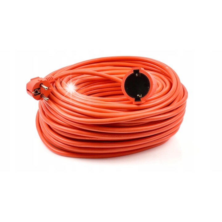Електрически удължител Keltin 50м, 3x1,5мм, с 1 контакт, оранжев цвят