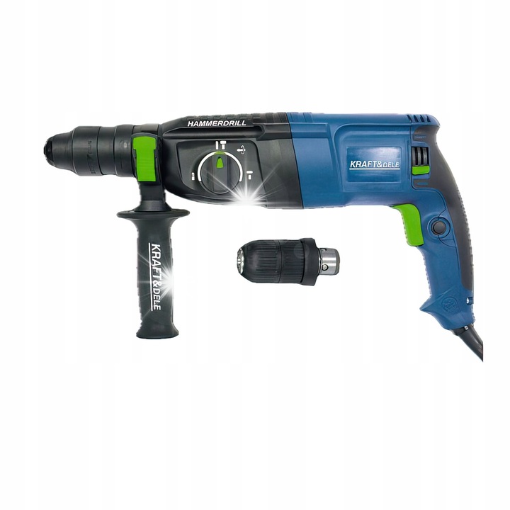 Ротоперкутор Kraft&Dele 2650W, 3 режима на работа, 30 мм бетон, 3,2 кг