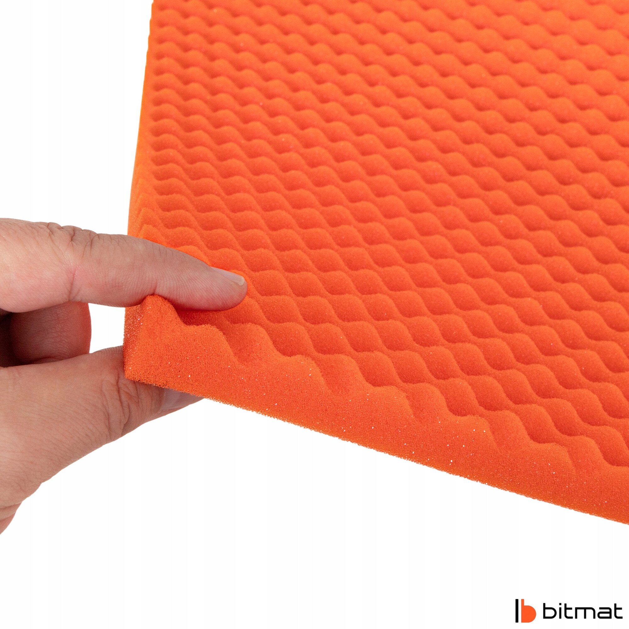 Panou Acustic Bitmat FALA 50x50cm portocaliu, izolare fonica, profil ...