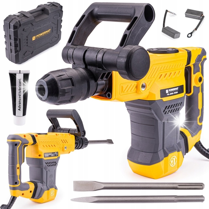 Ротоперкутор Powermat PM-MWB-2900M 2900W 18J SDS-MAX, 5,75 кг, комплект с длето и шило