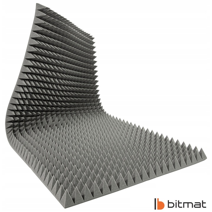 Panou Acustic Bitmat Piramida 200x100x5 cm, izolare fonica, design ...