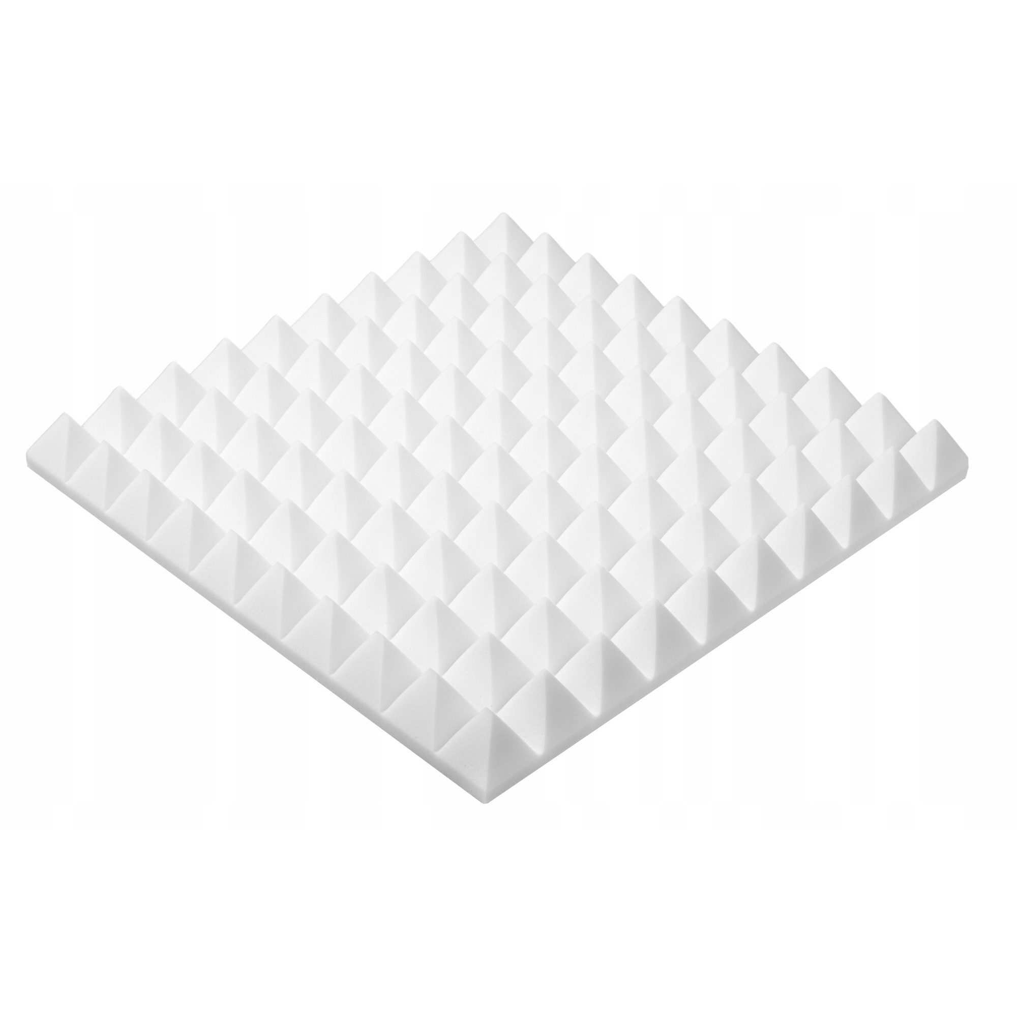 Panou Acustic BITMAT Basotect Piramida 50x50cm, Alb, Ignifug, Absorbant ...