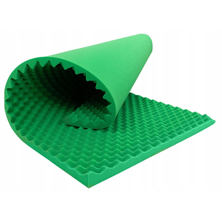 Panou Acustic BITMAT Fala 2m x 1m, 5cm, verde inchis