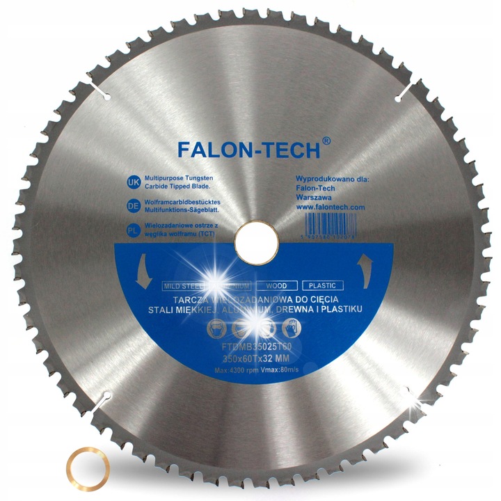 Falon-Tech univerzális vágókorong 350x32mm, 60 fog, fához és fémhez