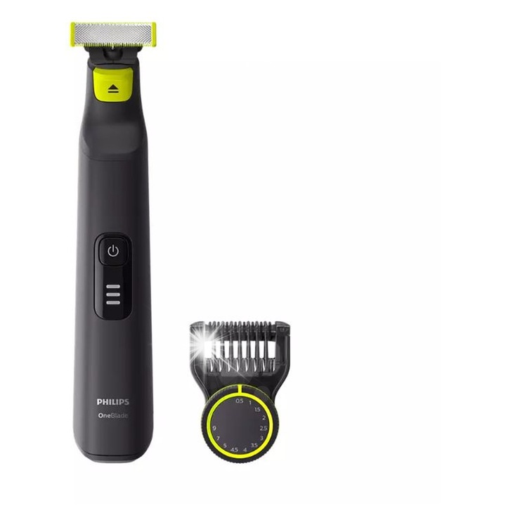 Електрическа самобръсначка Philips OneBlade Pro, 12 дължини, черна, мокра и суха употреба