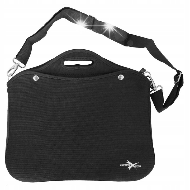 Laptoptáska 15", Extreme Style, fekete, neoprén anyag, maximális méretek 36x24x4cm