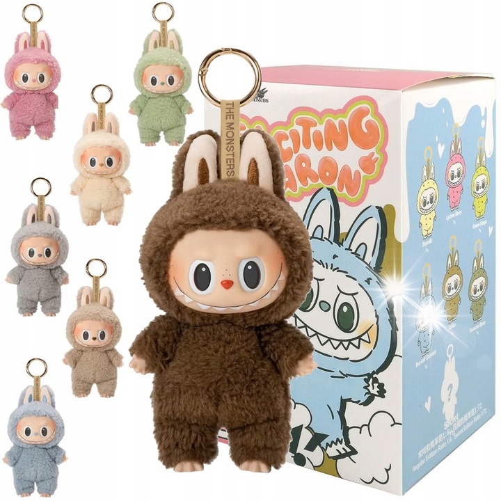 Labubu meglepetés kulcstartó, Pop Mart, Macaron sorozat