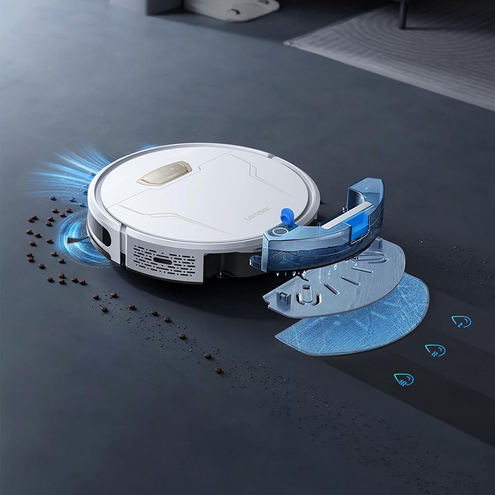 Aspirator robot Laresar Evol 3s 3 in 1, 4000Pa, WiFi, alb, set complet