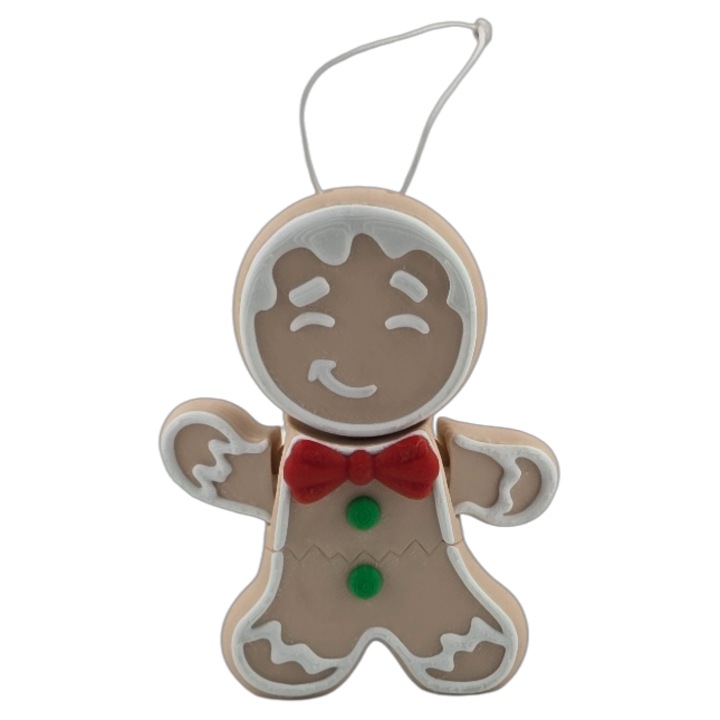 Figurina de Crăciun omulet de turta dulce, multicolor, 10cm