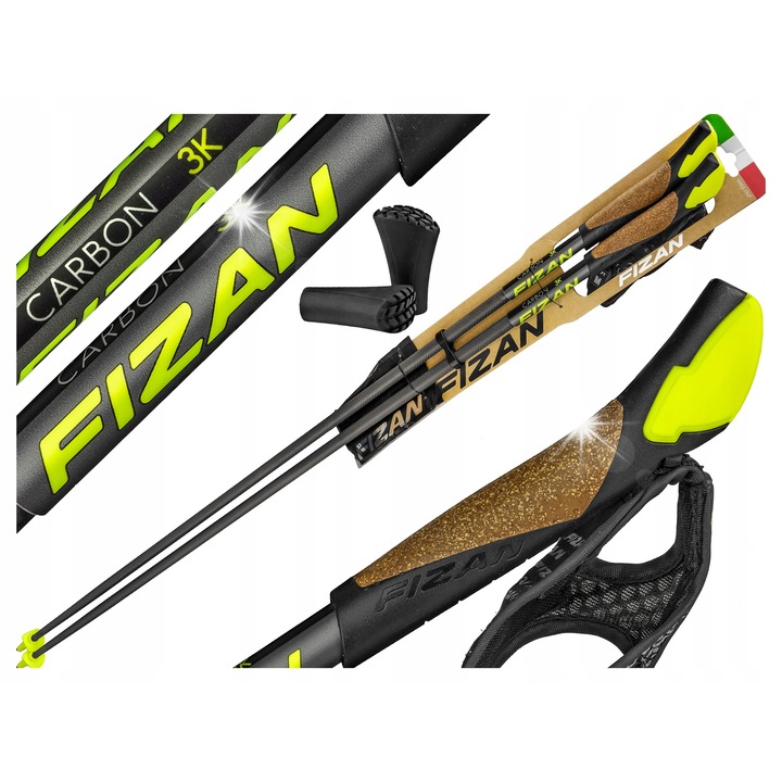 Fizan FIZALP PRO síbot, 80% karbon, 125 cm, 160 g súly, ergonomikus markolattal és N35 tányérokkal