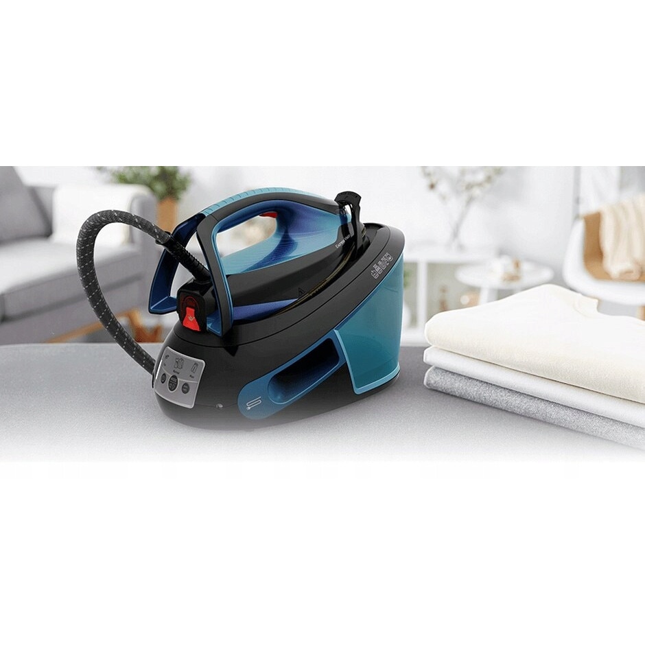 Generator de abur Tefal Express Vision SV8151, 2800W, 7 bar, 500 g/min, albastru-negru, 1.8L