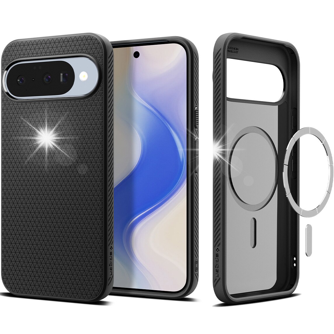 Carcasa Spigen Liquid Air cu MagSafe compatibila cu Google Pixel 10/10 Pro, Matte Black