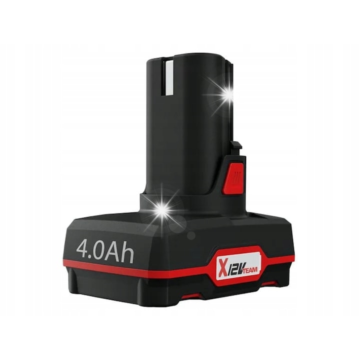 Acumulator Li-Ion 12 V 4 Ah PAPK 12 B4, compatibil cu seria PARKSIDE X 12 V Team, dimensiuni 12.3x5.25x8.4 cm