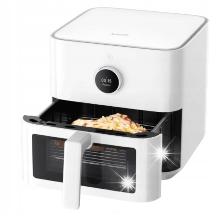 Фритюрник без мазнина Xiaomi, 5,5л, 1600W, гласов контрол, размери 286x386x291мм, пълен комплект