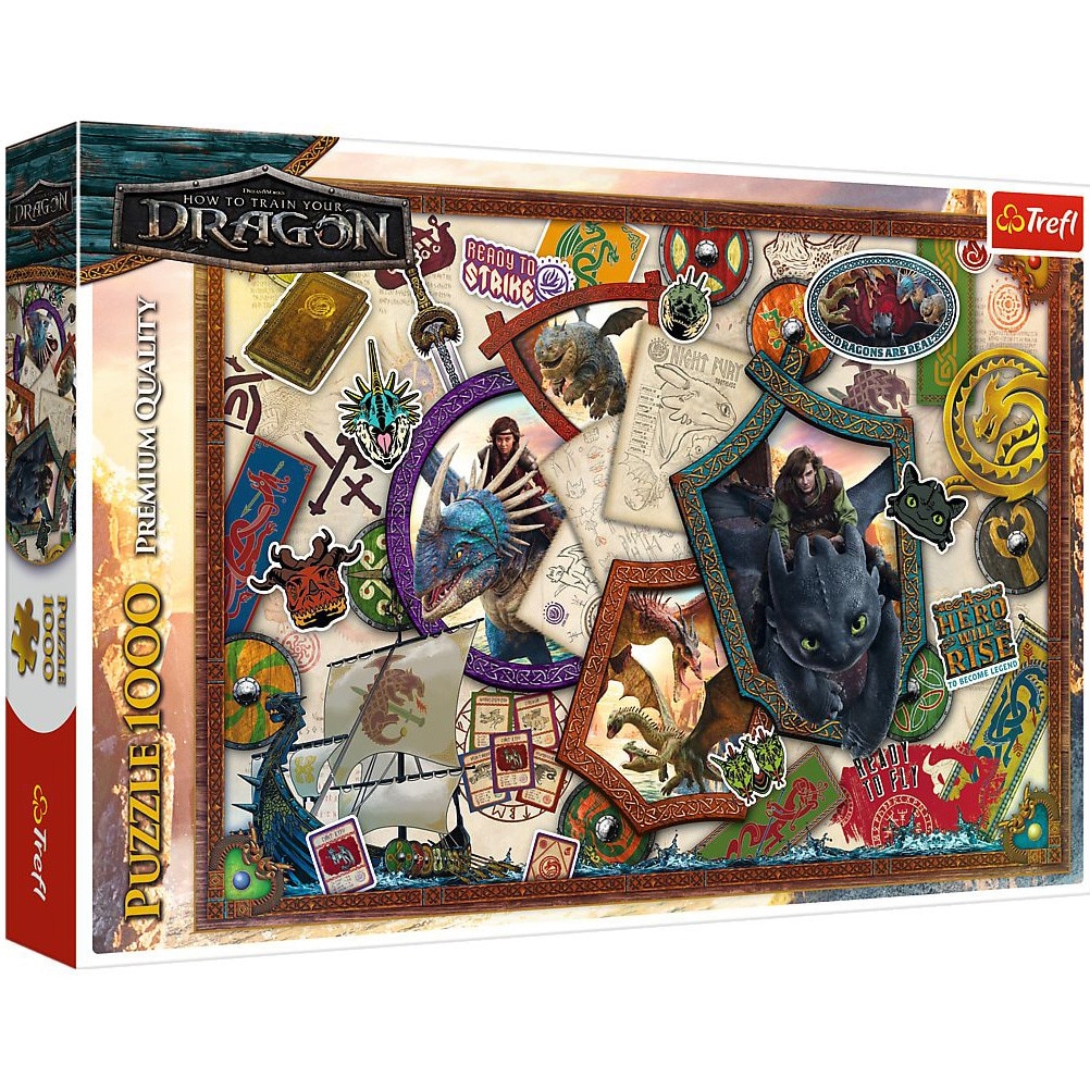 Puzzle Trefl - How to train your dragon, Eroii, 1000 piese