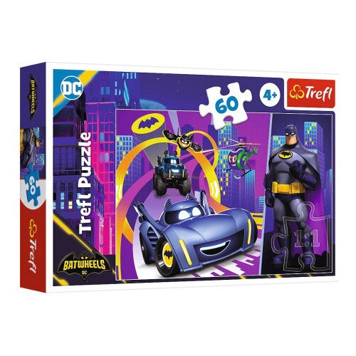 Puzzle Trefl - DC Comics, Batman si vehiculele lui, 60 piese