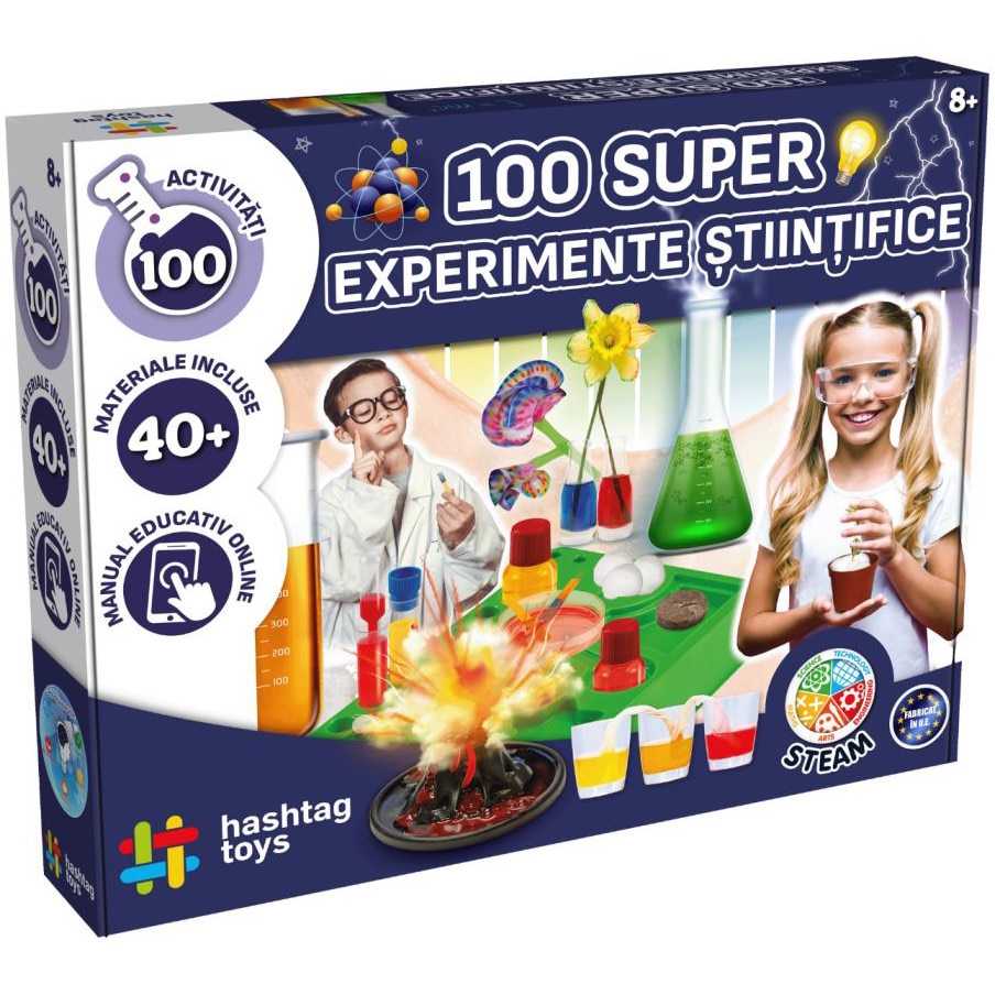 Joc Hashtag Toys - 100 Super experimente stiintifice