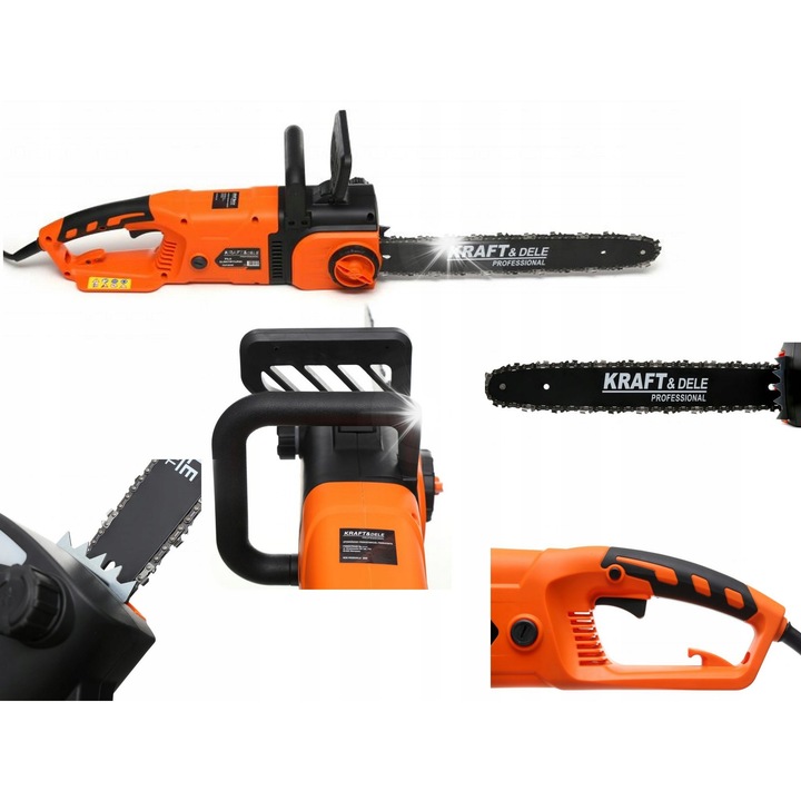 Elektromos láncfűrész Kraft&Dele KD10640, 3100W, 40cm, automata kenőrendszer, dupla biztonsági fék, teljes készlet