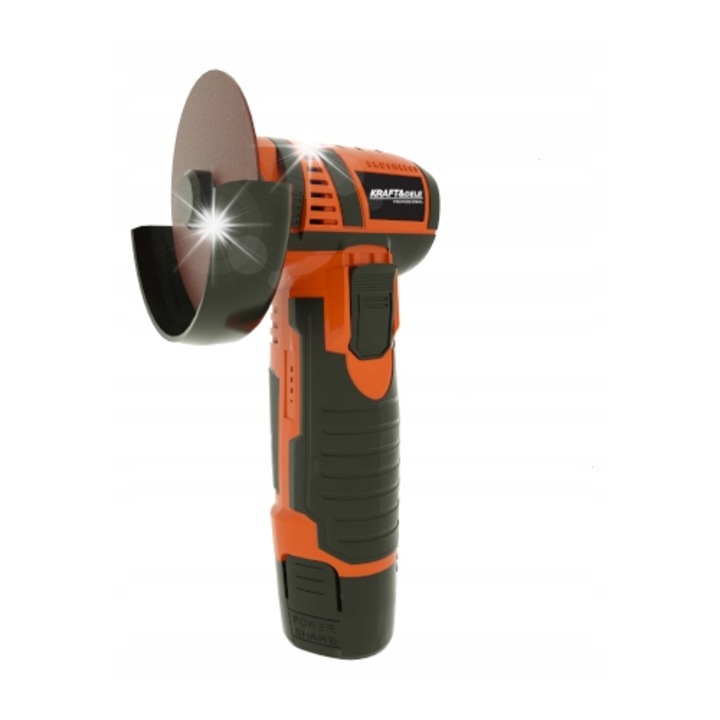 Ъглошлайф Kraft&Dele, 2x12V, комплект със 7 диска, компактен, безжичен