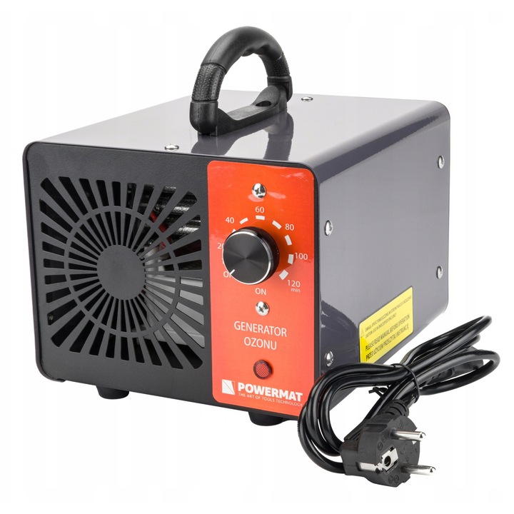Generator de ozon Powermat PM-GOZ-60T, 120W, 60 000 mg/h, cu timer, negru