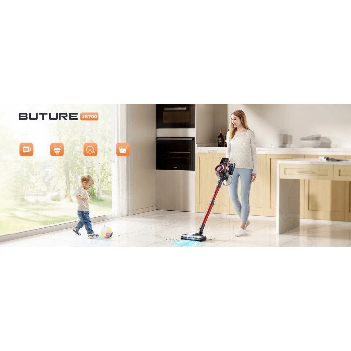 Aspirator vertical Buture JR700, putere 33000 Pa, 2.6 kg, fara fir, set complet, accesorii multiple