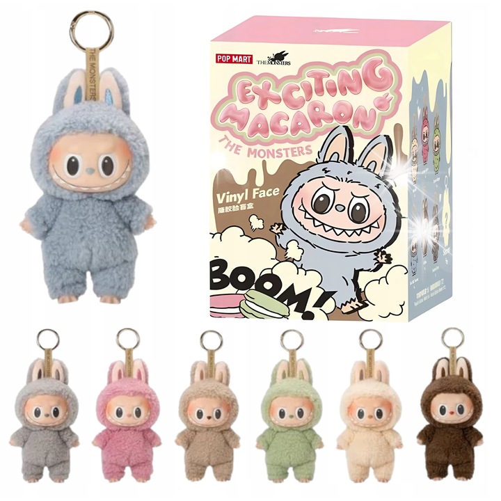 Labubu meglepetés kulcstartó, Pop Mart, Macaron sorozat