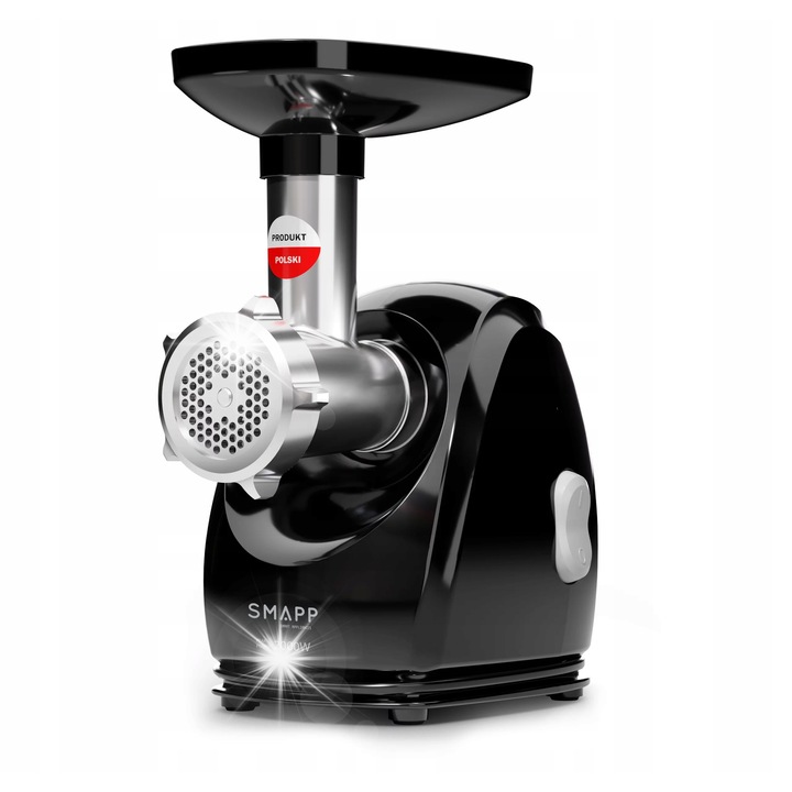 Месомелачка SMAPP 2000W, черна, 2.5 кг/мин, комплект с аксесоари