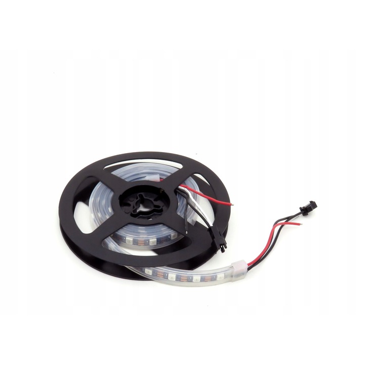 Banda LED RGB NeoPixel, 1m, 60 LED, waterproof, neagra, 12.5mm