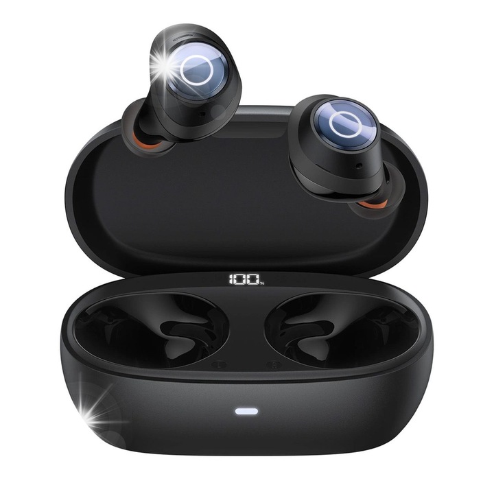 Vezeték nélküli fülhallgató Baseus Bowie MA20 Pro TWS, ANC, IPX6, fekete, Bluetooth 5.3