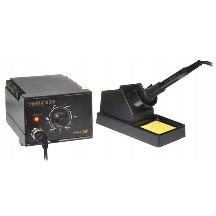 Станция за запояване Yihua 936, 50W, ESD SAFE, 145x120x80mm, пълен комплект