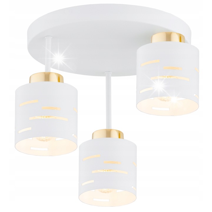 Висяща лампа Vox, бяла, метална, 27x30 см, с цокъл E27, модерен дизайн