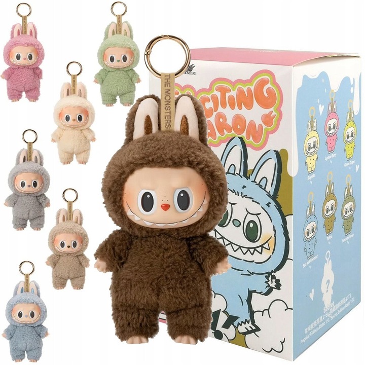 Labubu meglepetés kulcstartó, Pop Mart, Macaron sorozat