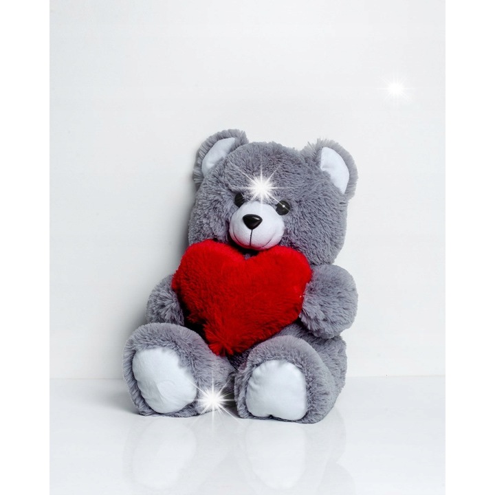 Плюшена играчка, ФРАНК, 50 см, сива