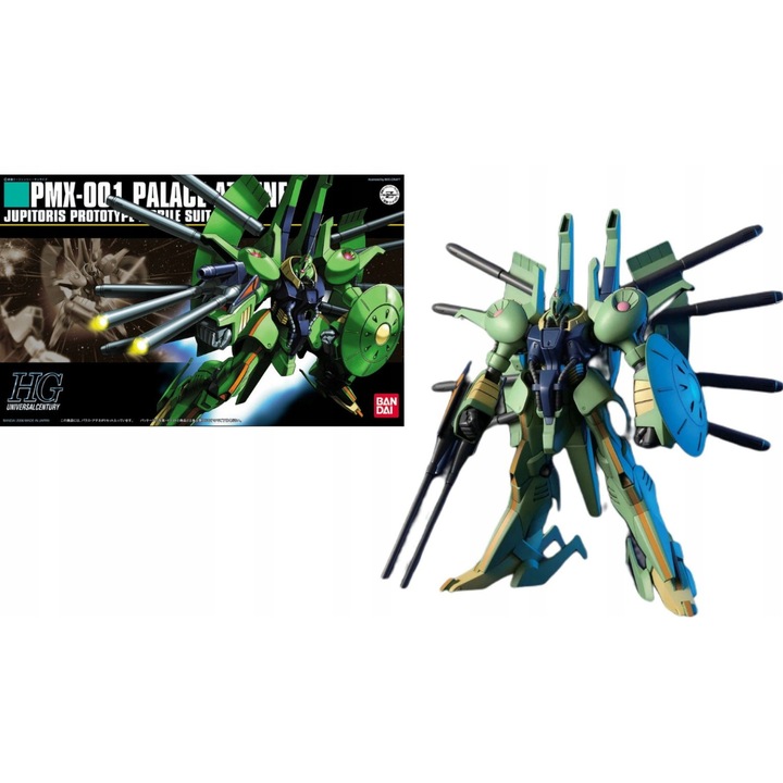 Фигурина Gundam HGUC 1/144 PMX-001 PALACE-ATHENE, комплект за моделиране, многоцветен, без инструменти или лепило