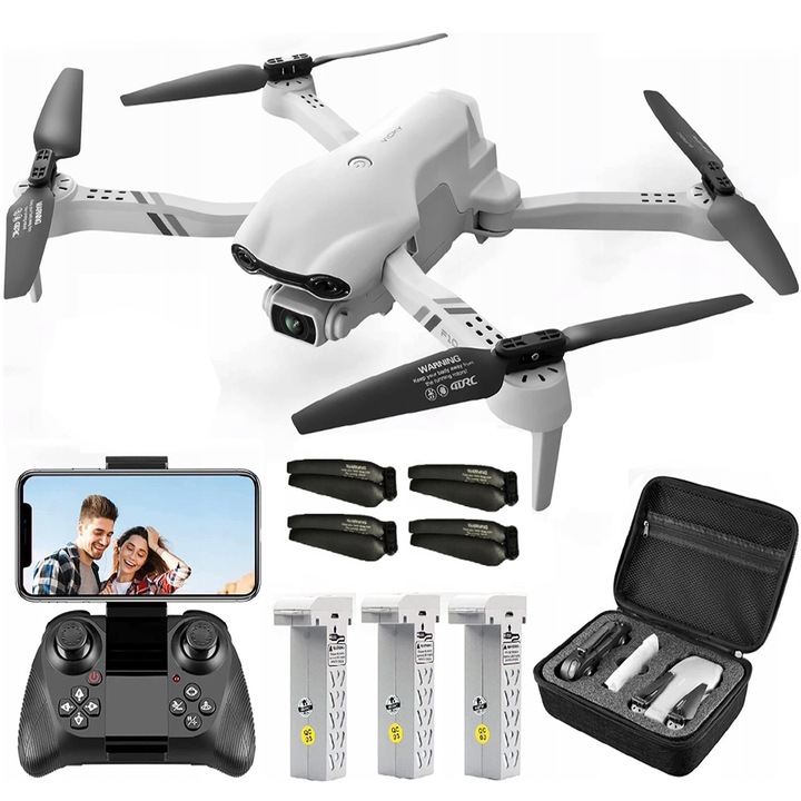 Dron 4DRC F10, 3 baterii, 4K, WIFI, 2000m, 15-20 minute zbor