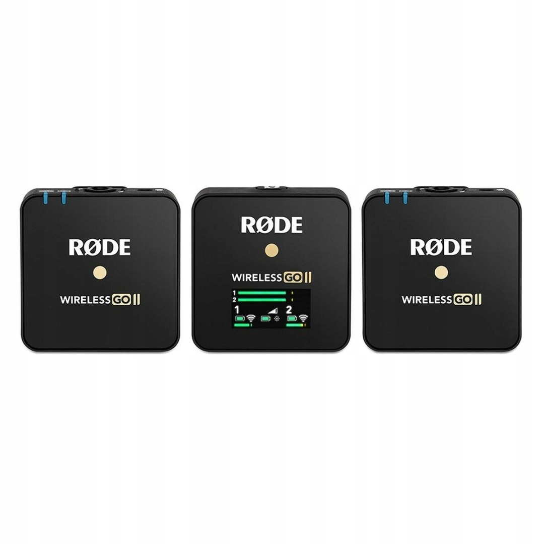 Microfon fara fir Rode Wireless GO II, set cu 2 transmitatoare si