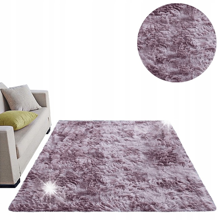 Covor Shaggy Strado Ombre 180x260cm, Violet, Antiderapant, 3,5cm grosime