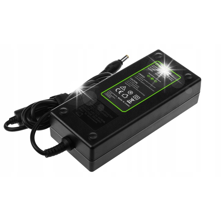 Зарядно устройство Green Cell PRO 120W за лаптоп Acer Aspire 8943G, 8950G, 8951G, 19V, 6.32A, кабел 1.2м, черно, размери 15.3x6.5x3.7см