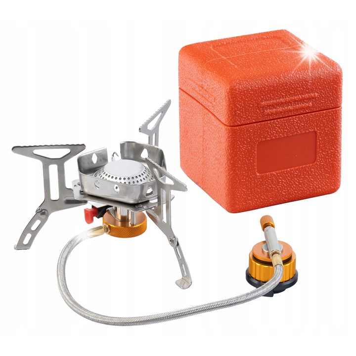 Piezo gázégő, SEVICO F307, kompakt, lángszabályzóval, 14x14x14cm, 350g