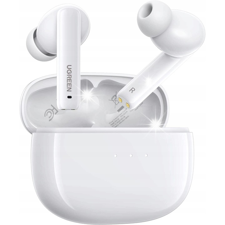 UGREEN HiTune T3 vezeték nélküli fülhallgató, ANC, fehér, Bluetooth 5.2, 7 óra üzemidő