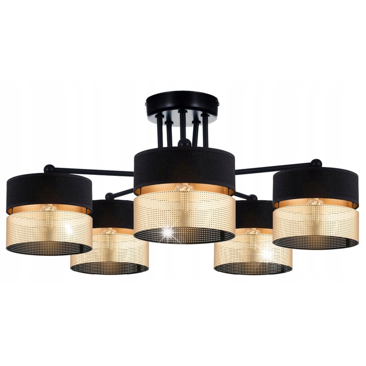 Полилей Черен/Златист, Размери 28х60см, Е27