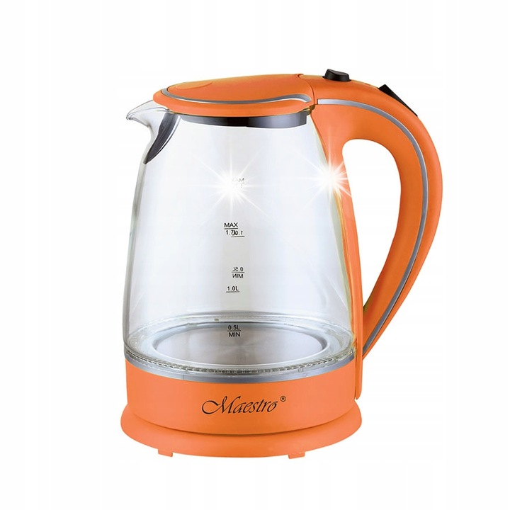 Fierbator electric din sticla cu reglare temperatura Esperanza SEINE, 1.7l, negru, transparent, 5 temperaturi