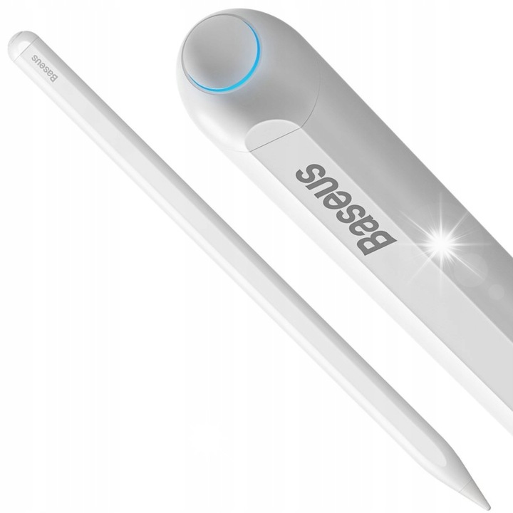 Активен стилус Baseus Smooth Writing 2, бял, безжично зареждане, 165x9мм, комплект със сменяем накрайник