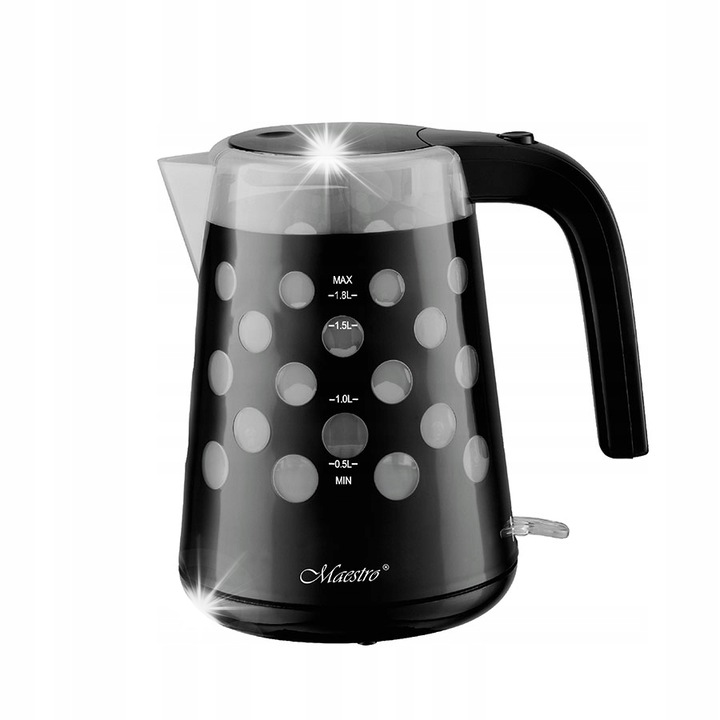 Fierbator electric Esperanza GULLFOSS, 1,8L, 2200W, sticla, negru