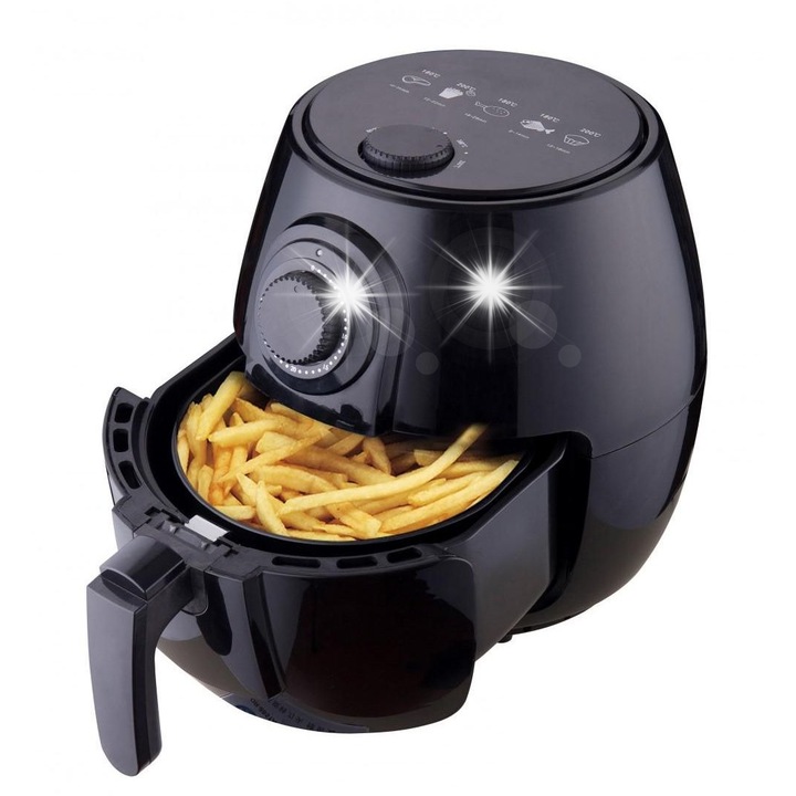 Мултифункционален фритюрник, Lucznik AF-2017, 1300W, капацитет 2.6л, черен