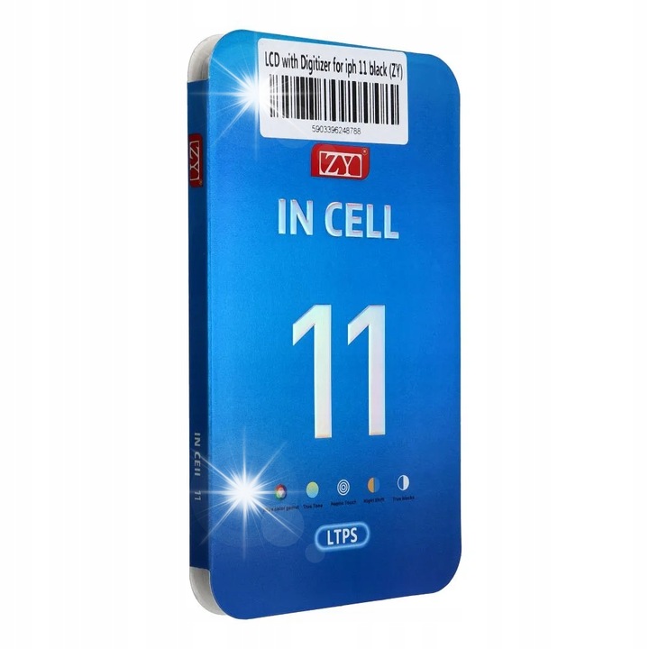 Дисплей за iPhone 11, Partner, черен тъчскрийн, ZY-LTPS