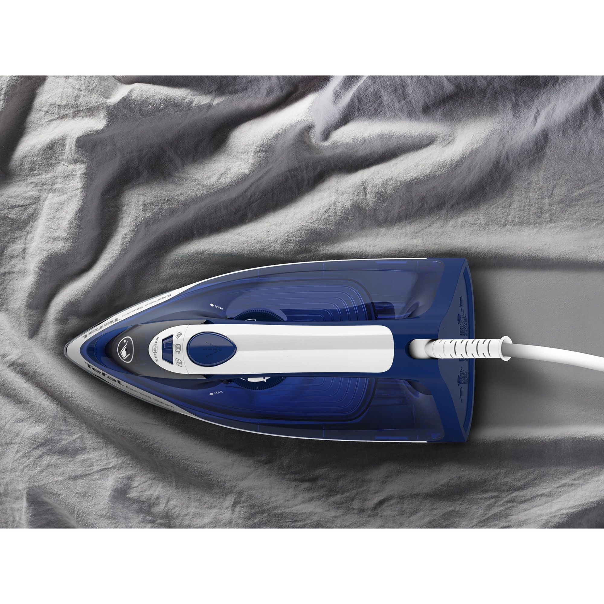 Fier de calcat cu abur TEFAL Express Steam FV2838, 2400W, 160g/min, ceramica, 270ml