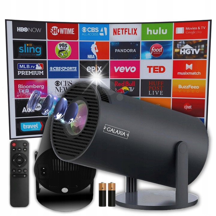 Hordozható videoprojektor, Galaxis, Full HD, Fekete