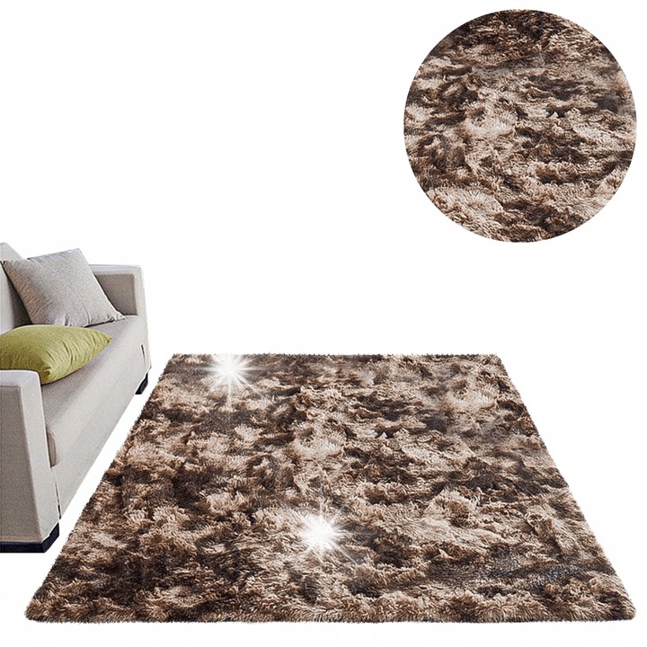 Килим Shaggy Ombre, 140x190 см, Кафе, комплект